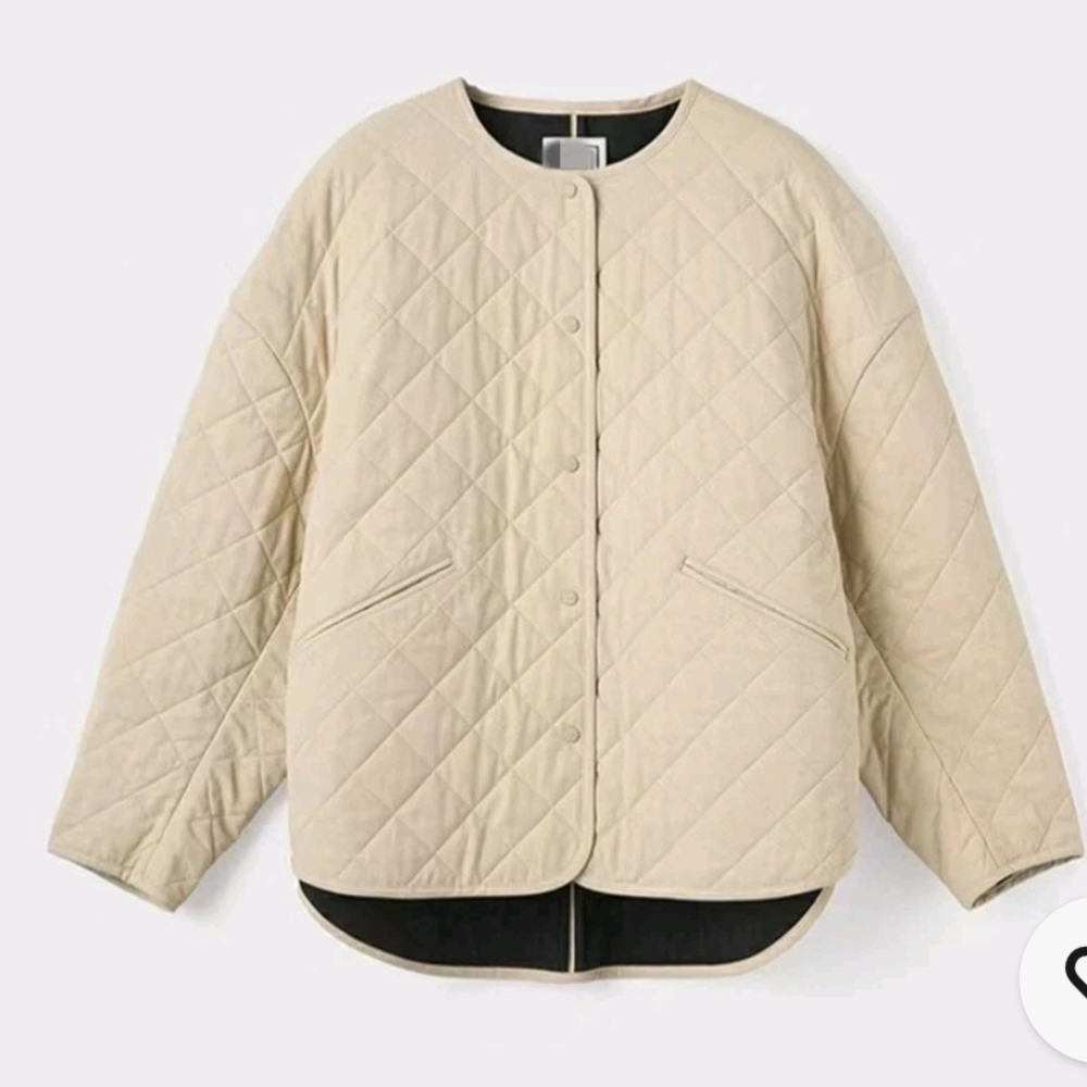 Toteme Beige Quilted Puffer Jacket
